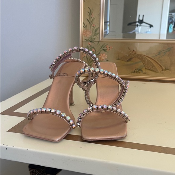 Jeffrey Campbell Pink Heels with Crystal Straps - Picture 7 of 12